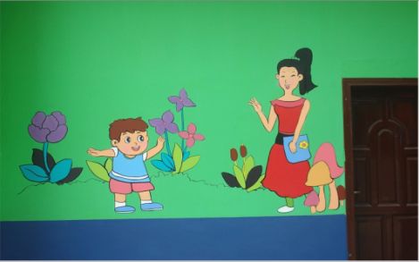 潜山幼儿园形象墙彩绘